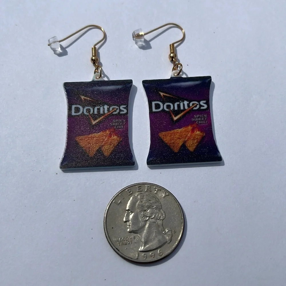 2/$14‎ Earrings Dangle Doritos Snacks Food Costume gift mom daughter